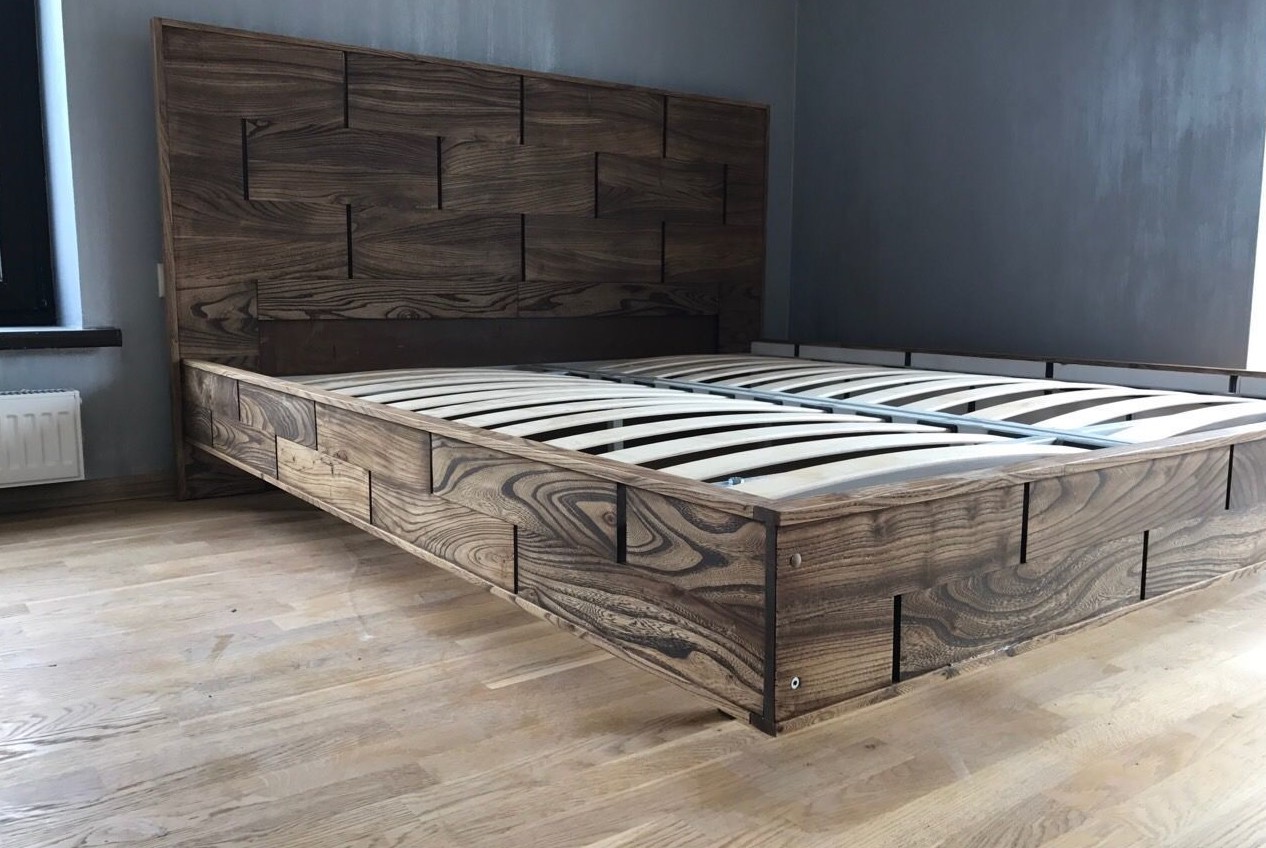 кровать двуспальная из массива дерева своими руками